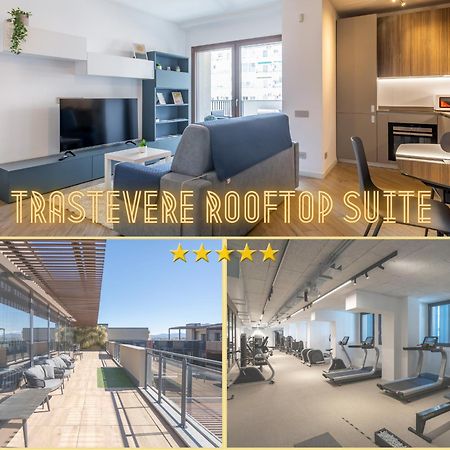 Aurealiving - Trastevere Suite With Rooftop & Gym, Your Place In Rom Exterior foto